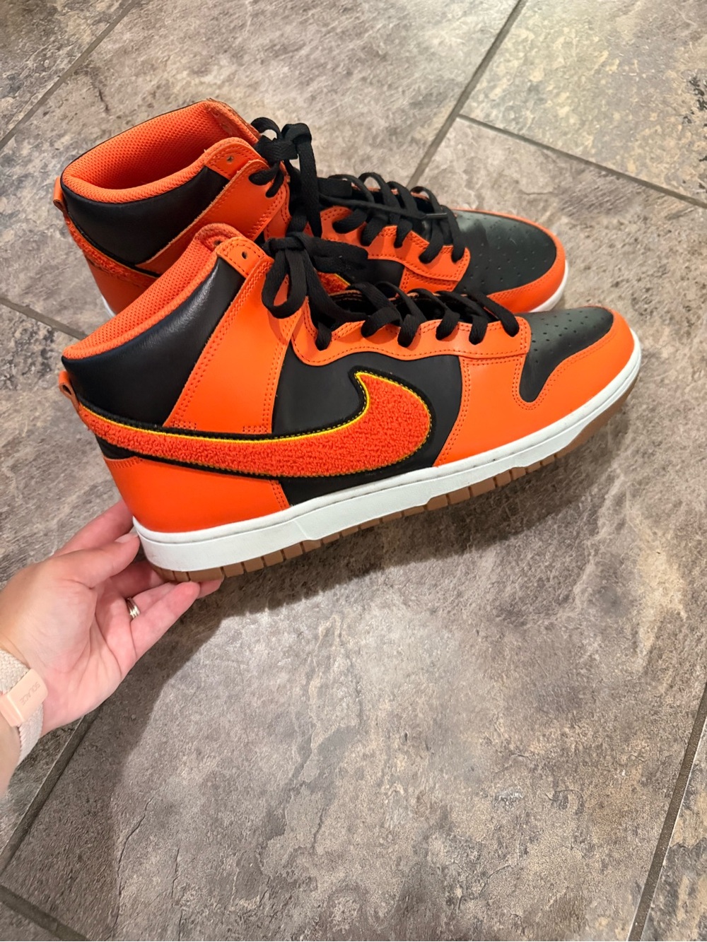 Nike Dunk High Chenille Swoosh Shoes Men’s 12